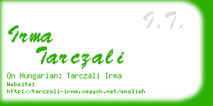 irma tarczali business card